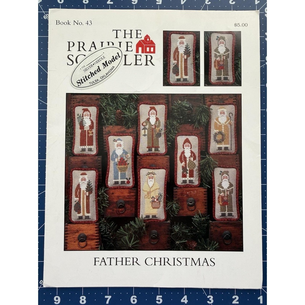 The Prairie Schooler FATHER CHRISTMAS Cross Stitch Pattern Book 43 Silver Needle